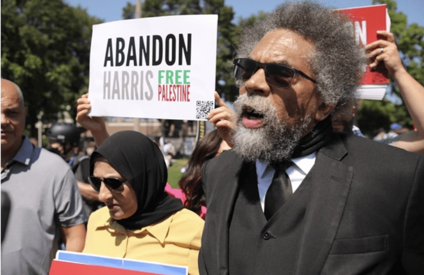 Dr. Cornel West campaigning for president, 2024.